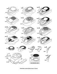 Blower Housing Diagram and Parts List for 124T00 0101-4305 Briggs and Stratton Engine